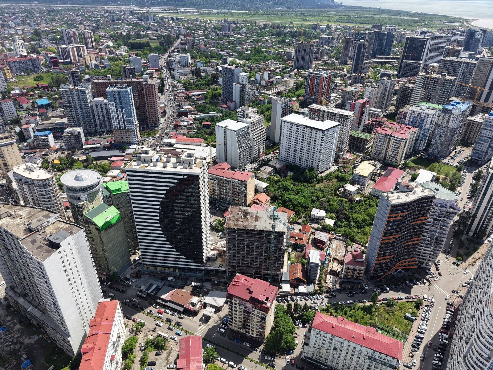 Batumi aerial panorama near Grand Towers
