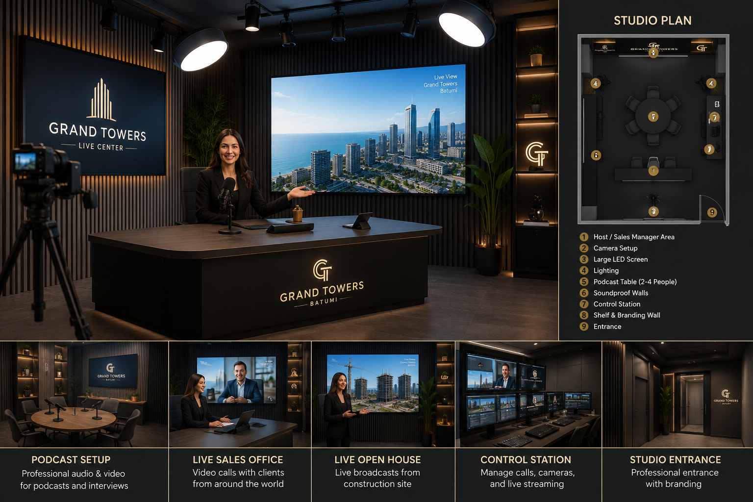 GT Live Center — live sales studio concept